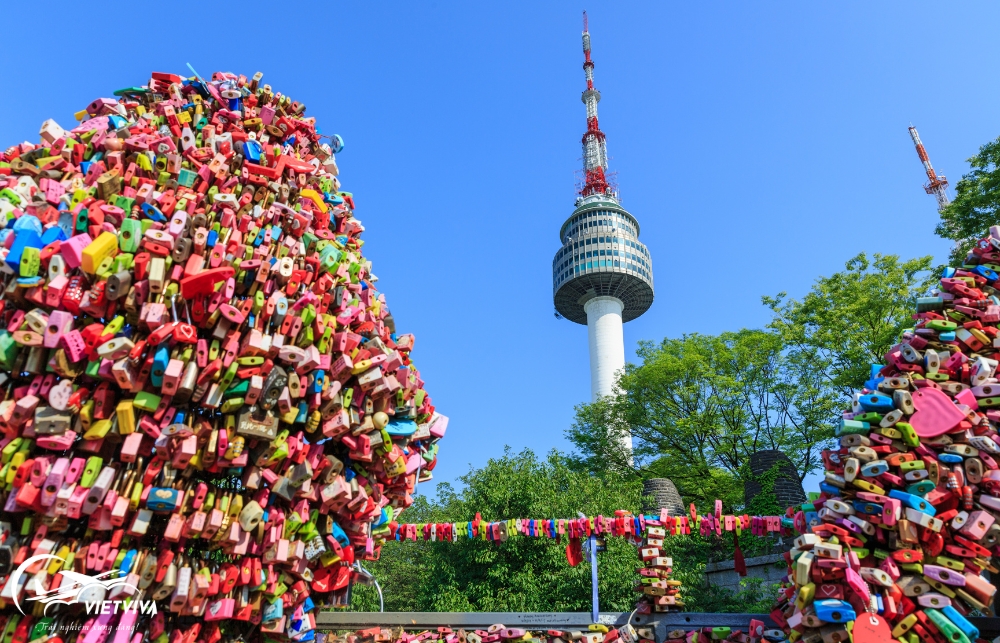 o-khoa-tinh-yeu-tren-thap-Namsan-Han-quoc Ổ khóa tính yêu trên tháp Namsan